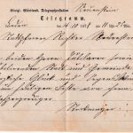 Württemberg - Neuenstein Telegramm aus Baden 1878 Teilvordruck