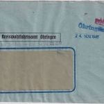 All.Bes. - Öhringen Not-L1 u Dat-L1 24. NOV 1945 Gebühr bezahlt Brief