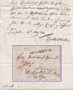Württemberg - v. Bessigheim L1 Portobrief Dornstett - (Rhein)Bischoffsheim 1825