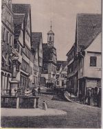 Württemberg - Bönnigheim Hauptstraße m. Röhrbrunnen sw-AK Stpl. Freudental 1917