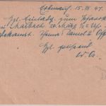 All.Bes. - Erdmannhausen 16. MÄR 47 nachverw. württ. K1 12 Pfg. Ganzsache