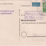 BRD - Kleinglattbach ü. Vaihingen a.d. Enz Landpost-Ra2 Karte n. Ohmenheim 1954