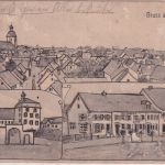 Württemberg - Osweil Gasthaus etc. sw-Mehrbild-AK gelaufen/Feldpost 1917