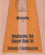 BRD - Bremen-Flughafen 1986 Beutelfahne f. Briefe Schweiz/Liechtenstein