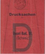 BRD - Stuttgart-Flughafen 1986 Beutelfahne f. Drucksachen Schweiz