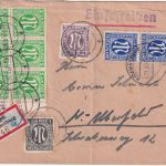 AM-Post - 1 Pfg. dt. Druck u.a. Einschreibebrief Hammelburg - Wuppertal 1946