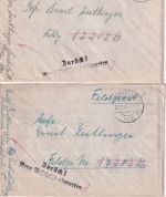 DR - Eichstätt 29.8./16.10.44 8 Feldpostbriefe an Fp.17202/Kessel v. Falais