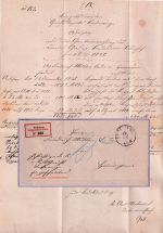 Württemberg - Backnang 1878 portopfl. Dienstsache/Einschreiben-Land n. Heiningen