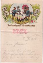 DR - Feldpostnachlass Sept 1914/Jan 1918 14 Belege (u.a. Kondolenz-Telegramm)