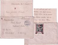 DR - Feldpostnachlass Sept 1914/Jan 1918 14 Belege (u.a. Kondolenz-Telegramm)