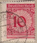 DR - 10 Pfg. Korbdeckel stark verzähnt Brief Glauchau - Apolda 1924