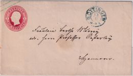 Hannover - 1 Gr. Georg V. Ganzsache/Brief K2 Göttingen - Hannover