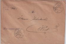 DR - Marineschiffspost No.39 (SMS Hessen) Brief (Verbandsreise Norwegen) n. Kiel