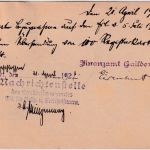 DR - 10 Pfg. würrt. Dienstganzsache/Überdruck + Zusatz Gaildorf - Stuttgart 1921