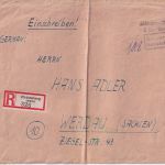 All.Bes. - Fichtenberg (Württ) 2. April 1946 2xL1 u. Ra2 Gebühr bezahlt R-Brief