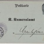Württemberg - 2 Pfg. Ganzsache/Kameralamt K2 Unterdeufstetten - Craislheim 1905