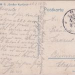 DR - Marineschiffspost No. 87 (SMS Gr. Kurfürst) Schiffs-AK n. Chemnitz 1916