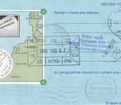 Isle of Man - 30 P. Aerogramme 125 J. Bank Zuleitungspost LH-Erstflug 1992