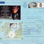 Isle of Man - 30 P. Aerogramme 125 J. Bank Zuleitungspost LH-Erstflug 1992