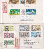 DDR - Wittenberg Lutherstadt-Piesteritz 2 versch. R-Zettel/Einschreibebriefe