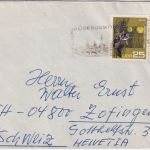 DDR - 25 Pfg. Welttag Meteorologie Brief i.d. SCHWEIZ Dresden - Zofingen 1968