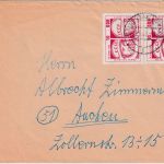 DDR - 2x10 Pfg. Raumschiff Woschod Brief Halle - Aachen 1965
