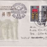 DDR - "Mit Postkutsche befördert" Leipzig Messe Schmuckkuvert 1985