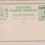 Labua/Britisch North Borneo - 4/8 Cent Ganzsache Überdruck ungebraucht ca. 1880