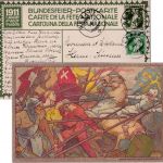 Schweiz - Bundesfeier 1911 5 C. Ganzsache+Zusatz Bevaix 1.8.11 ERSTTAG