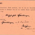 Württemberg - Spaichingen 1880 Dienstpostkarte/Teilvordruck n. Stuttgart