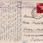 BRD - (14b) Delkofen ü. Spaichingen Landpoststelle Ra2 Karte n. ÖSTERREICH 1958