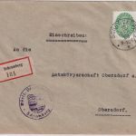 DR - 40+5 Pfg. Strohhut Dienst-Einschreibebrief Schramberg - Oberndorf 1929
