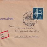 DR - 42 Pfg. Luftpostdienst Einschreibebrief Calw - Horb 1944