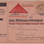DR-Infla - Karlsruhe 19.9.23 Gebühr bezahlt Zeitungssache/Nachnahme n. Lörrach