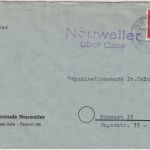 BRD - Neuweiler ü. Calw Landpost-L2 Brief n. München 1960