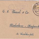FZ/Württemberg - (14b) Egenhausen ü.Nagold Landpost-Ra2 Brief n. Michelau 1949