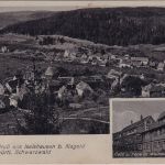 Württemberg - Iselshausen b. Nagold sw-Mehrbild-AK gelaufen 1939