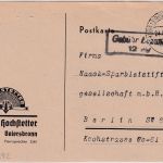All.Bes. - Baiersbronn 1946 Gebühr bezahlt 12 Rpf Ra2 Karte n. Berlin