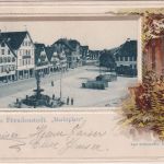 Württemberg - Freudenstadt Marktplatz "Wild"-Prägepassepartout-AK gelaufen 1904