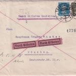 DR - 30+25 Pfg. Lessing/Goethe Eilbrief Esslingen - München (Rohrpost) 1928