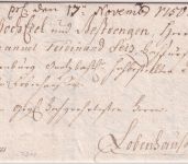 Württemberg - Erkenbrechtshausen 1750 Schnörkelbrief n. Lobenhausen - m. Inhalt