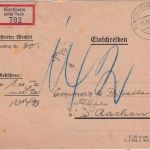 DR - Kirchheim u.T. 1936 Einschreibebrief/Protestierter Wechsel n. Aachen