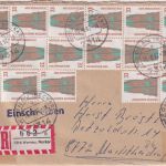 BRD - 18x33 Pfg. SWK Einschreibebrief >50g Wernau - Marktheidenfeld 1992