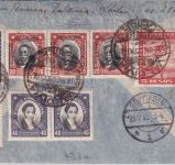 Chile - 5 P. Flugpost u.a. Luftpostbrief Valdivia - Göppingen 1935