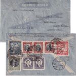 Chile - 5 P. Flugpost u.a. Luftpostbrief Valdivia - Göppingen 1935