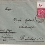 DR - 12 Pfg. Feldherrenhalle OBERRAND Brief Uhingen - Oberurbach 1936