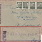 BRD - 7341 Kuchen-Fabrik Poststelle I Ra1 Brief Geislingen a.S. - Hamburg 1962