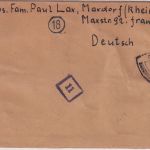 FZ-Allg. - G.C.D. Spitzoval-Zensurstempel Brief i.d. USA Maxdorf - NY 5.4.46