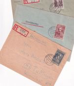 FZ-Allg. - 1/2/5 M. Goethe/Schiller/Heine 3 Einschreibebriefe