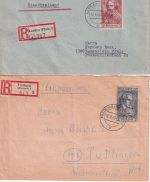 FZ-Allg. - 1/2/5 M. Goethe/Schiller/Heine 3 Einschreibebriefe